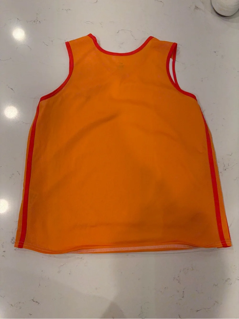 Nike Women’s  White Tank with Orange and Red Trim- Size L